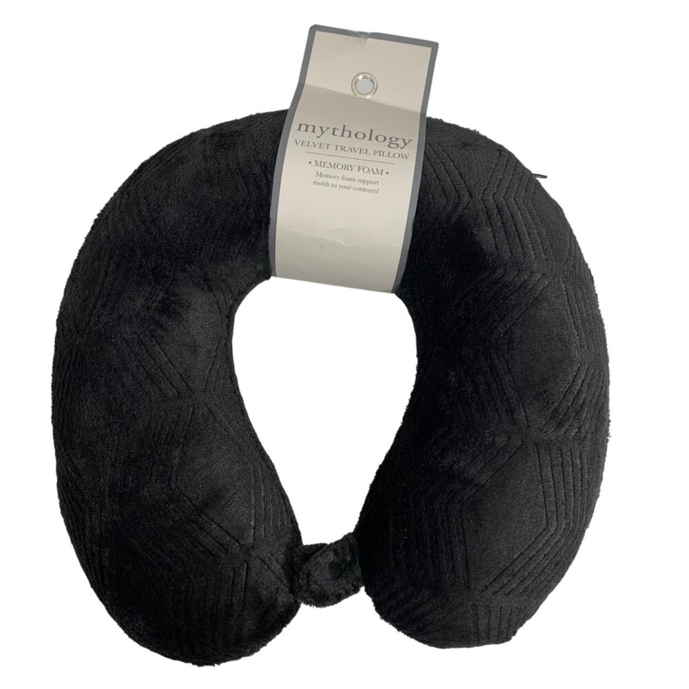 Velvet Travel Pillow With Memory Foam For Comfort & Support By Mythology NWT